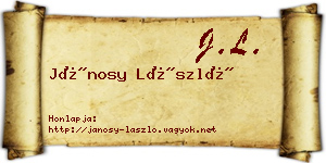 Jánosy László névjegykártya