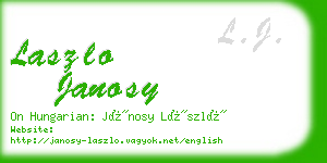 laszlo janosy business card